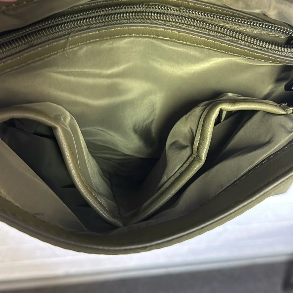 INC International Concepts Green and Cream Quilted Shoulder Bag - Picture 12 of 12